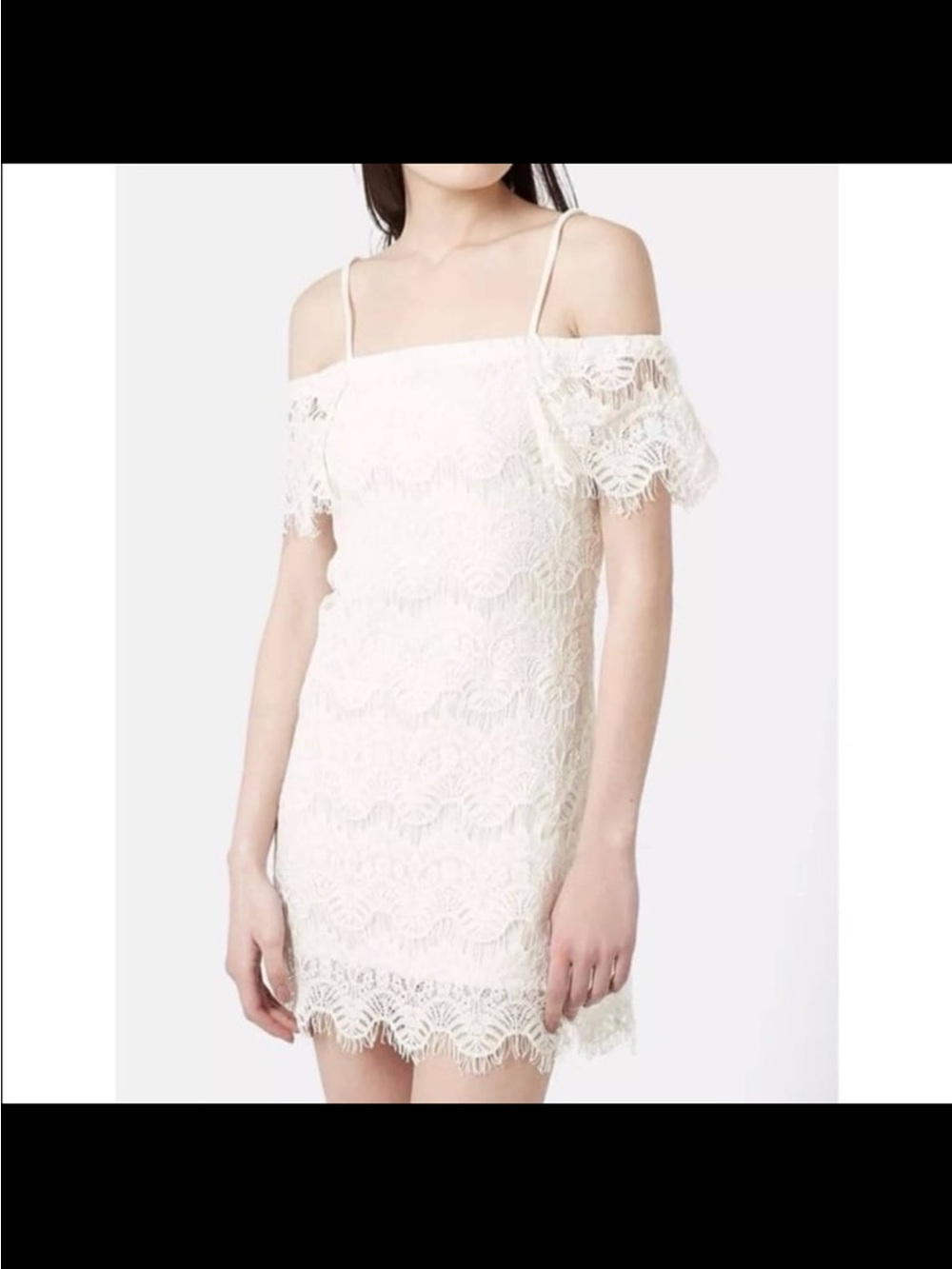 ASOS Topshop Lace Off the Shoulder Minidress